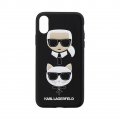 Karl Lagerfeld Karl and Choupette Hard Case Black puzdro pre iPhone X / XS