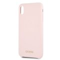Guess Silicone Gold Logo puzdro Light Pink pre iPhone 6.5