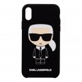 Karl Lagerfeld Full Body Iconic siliknov puzdro pre iPhone XR Black