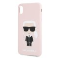 Karl Lagerfeld Full Body Iconic siliknov puzdro pre iPhone XR Pink
