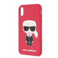 Karl Lagerfeld Full Body Iconic siliknov puzdro pre iPhone XR Red