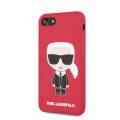 Karl Lagerfeld Full Body siliknov puzdro pre iPhone 7/8/SE2020 Red