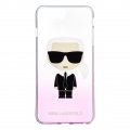 Karl Lagerfeld Fun Choupette Glasses TPU kryt pre iPhone 8 Plus Pink