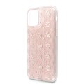Guess 4G Peony Glitter zadn kryt/puzdro pre iPhone 11 Pink (EU Blister)