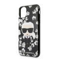 Karl Lagerfeld TPU Flower kryt pre iPhone 11 Black