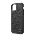 Mercedes Perforated Leather zadn kryt/puzdro pre iPhone 11 Black