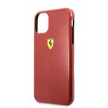 Ferrari Printed Carbon kryt pre iPhone 11 Red