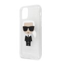 Karl Lagerfeld Glitter Iconic kryt pre iPhone 11 Silver