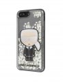 Karl Lagerfeld Liquid Glitter Iconic kryt pre iPhone 7/8 Plus