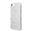 Guess Glitter 4G Peony kryt pre iPhone 7/8/SE2020 Silver