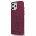 Karl Lagerfeld PC/TPU Metallic Iconic Outline kryt pre iPhone 12 Pro Max 6.7 Pink