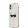Karl Lagerfeld PC/TPU Choupette Head kryt/puzdro pre iPhone 12 mini 5.4 Iridescent