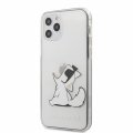 Karl Lagerfeld PC/TPU Choupette Eat kryt/puzdro pre iPhone 12/12 Pro 6.1 Transparent