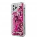 Karl Lagerfeld Liquid Glitter Charms kryt pre iPhone 12 Pro Max 6.7 Pink