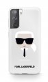 Karl Lagerfeld PC/TPU Head kryt pre Samsung Galaxy S21 Transparent