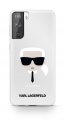 Karl Lagerfeld PC/TPU Head kryt pre Samsung Galaxy S21+ Transparent