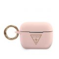 Guess Triangle siliknov puzdro pre Airpods Pro Pink