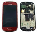 LCD displej + dotyk + predn kryt Samsung i8200 Galaxy S3 mini VE Red (erven)