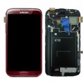 LCD displej + dotyk + predn kryt Samsung N7100 Galaxy Note 2 Red (erven)