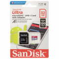 microSDXC 32GB SanDisk Ultra 120 MB/s A1 Class 10 UHS-I, s adaptrom
