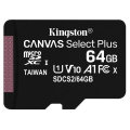 microSDXC 64GB Kingston Canvas Select bez adaptra